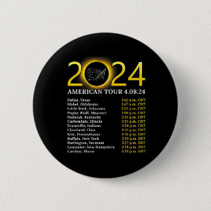 Bóton Redondo 5.08cm Solar Eclipse 2024 American Tour 2024 Totality Tot