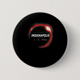 Bóton Redondo 5.08cm Solar Eclipse 2024 Indianapolis Indiana abril 8 20