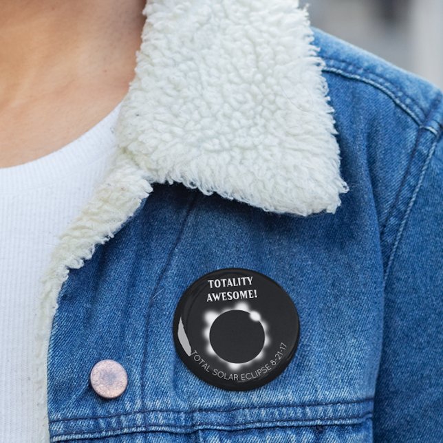 Bóton Redondo 5.08cm Solar Eclipse Totalidade Incrível (Criador carregado)