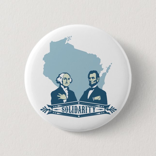 Bóton Redondo 5.08cm Solidariedade de Wisconsin (Frente)