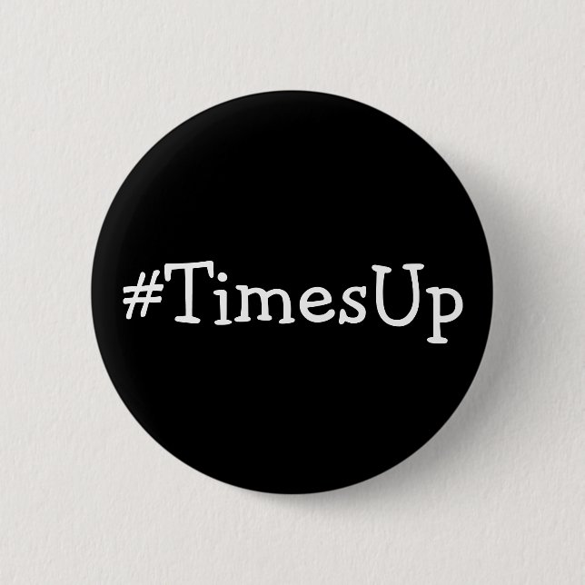 Bóton Redondo 5.08cm Solidariedade do #TimesUp contra o abuso e a (Frente)