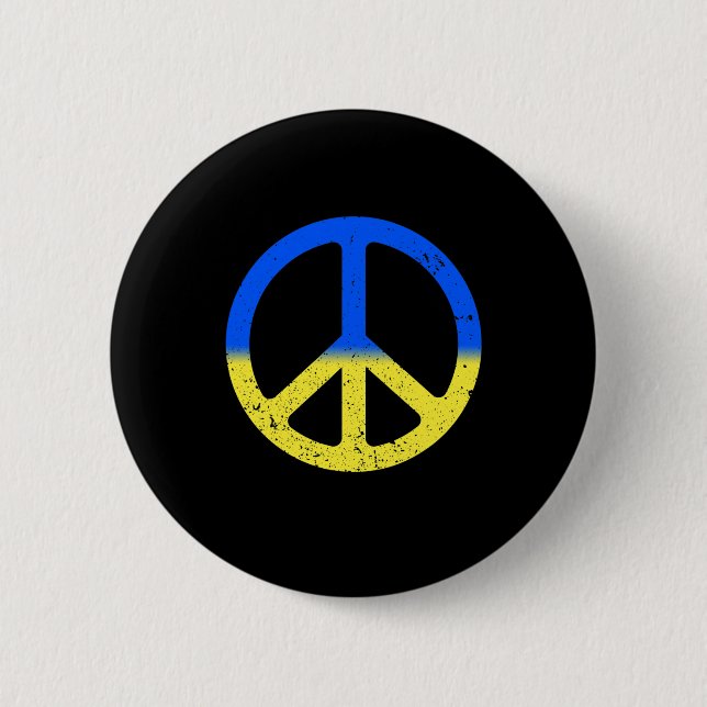 Bóton Redondo 5.08cm Solidariedade E Paz Para A Ucrânia Como Paz  (Frente)