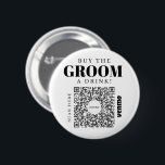 Bóton Redondo 5.08cm Solteiro Vênmo Código QR Comprar O Grupo A Beber<br><div class="desc">Certifique-se de que o noivo não tem que pagar por uma bebida de solteiro com o botão de código QR de Venmo do Partido do excelente Solteiro! Comprar um para toda a tripulação! Basta adicionar sua própria imagem de código de QR Venmo, PayPal ou Cash App. Todos na festa podem...</div>