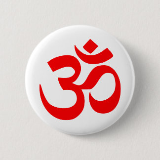 Bóton Redondo 5.08cm Som Mystical do símbolo do OM em Hindu e no