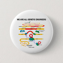 Bóton Redondo 5.08cm Somos Todos Engenheiros Genéticos (Splicing RNA)