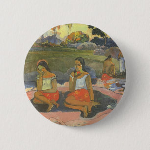 Bóton Redondo 5.08cm Sonolência Encantadora de Paul Gauguin, Arte Antig