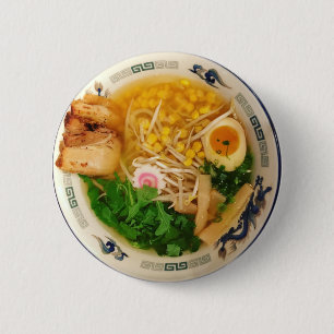 Bóton Redondo 5.08cm Sopa de macarronete dos Ramen da carne de porco