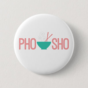 Bóton Redondo 5.08cm Sopa de macarronete vietnamiana de Pho Sho