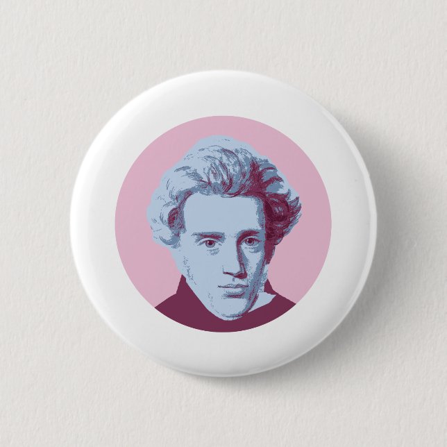 Bóton Redondo 5.08cm Soren Kierkegaard (Frente)
