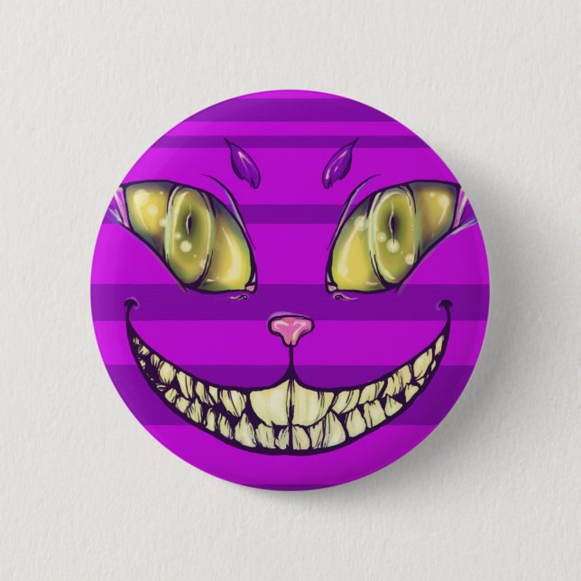 Bóton Redondo 5.08cm Sorriso de Cheshire (Frente)