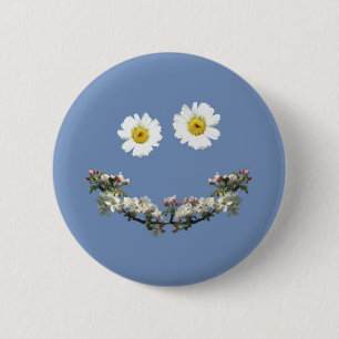 Bóton Redondo 5.08cm Sorriso Floral