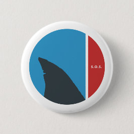Bóton Redondo 5.08cm SOS salvam nossos mares salvam nossos círculos de