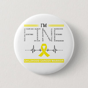 Bóton Redondo 5.08cm Sou o guerreiro Cancer da infância