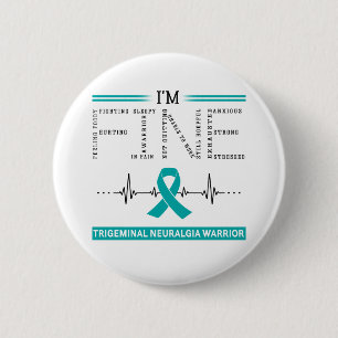 Bóton Redondo 5.08cm Sou o guerreiro da Neuralgia.