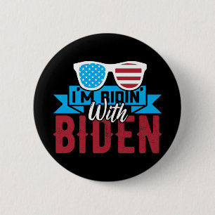 Bóton Redondo 5.08cm Sou Ridin With Biden