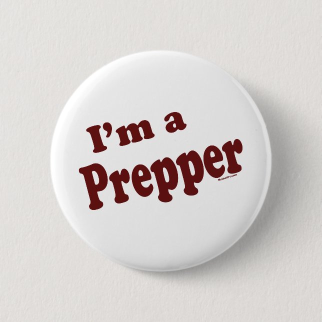 Bóton Redondo 5.08cm Sou um Prepper (Frente)