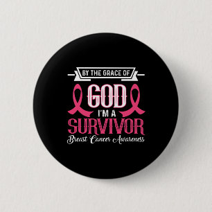Bóton Redondo 5.08cm Sou uma fita rosa de consciência sobre Cancer de s