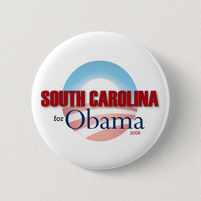 Bóton Redondo 5.08cm SOUTH CAROLINA para Obama (Frente)