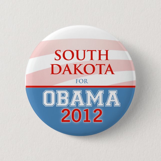 Bóton Redondo 5.08cm SOUTH DAKOTA para Obama 2012 (Frente)
