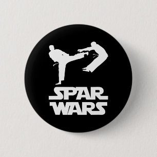 Bóton Redondo 5.08cm Spar Wars Dito Engraçado Taekwondo Mma Lutador Kar