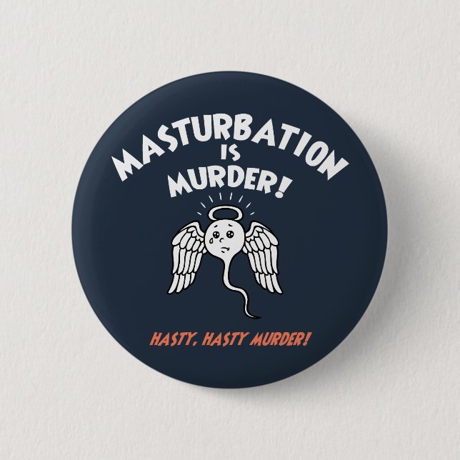 Bóton Redondo 5.08cm Spermicide! Em flagrante! (Frente)