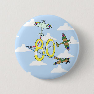 Bóton Redondo 5.08cm Spitfire 80 Birthday (Céu Azul)