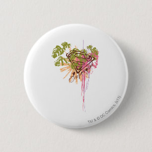 Bóton Redondo 5.08cm Splash de Cor da Supergirl