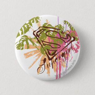 Bóton Redondo 5.08cm Splash de Cor da Supergirl