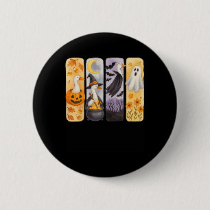Bóton Redondo 5.08cm Spookie, ganso de Bobo Pumpkin Ghost Treat O