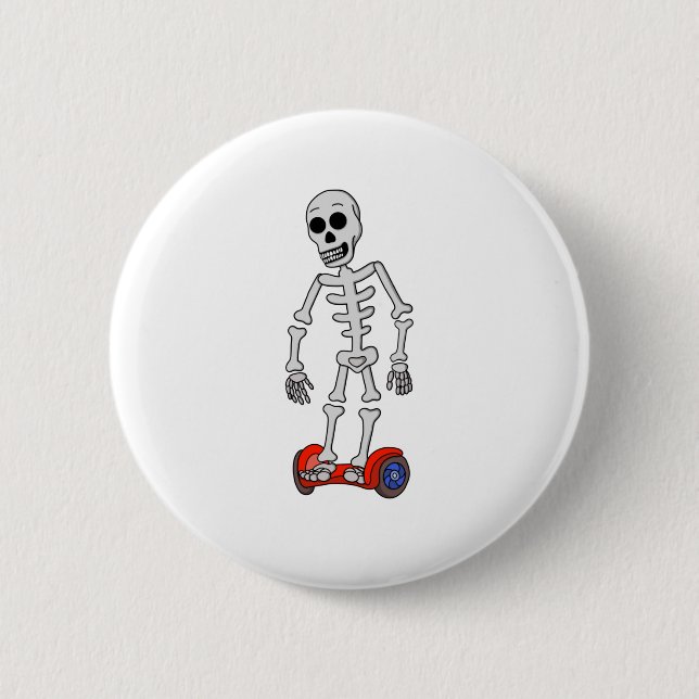 Bóton Redondo 5.08cm Spooky Hover Bones (Frente)