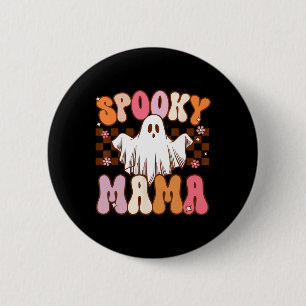 Bóton Redondo 5.08cm Spooky Mama Halloween Mãe Fantasma Retro Groo