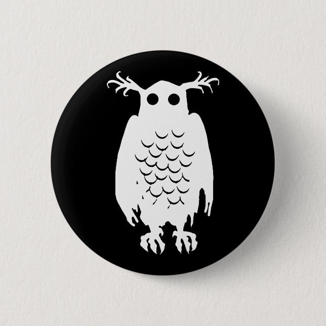 Bóton Redondo 5.08cm Spooky Owl (Frente)