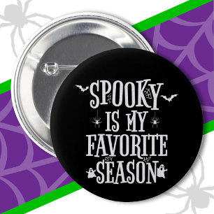 Bóton Redondo 5.08cm Spooky Season Ghosts Bats Spiders Happy Halloween