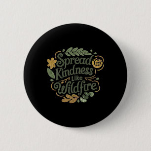 Bóton Redondo 5.08cm Spread Kindness - Vinheta de Afirmação Positiva