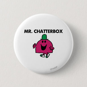 Bóton Redondo 5.08cm Sr. Chatterbox Waving Olá!