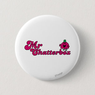 Bóton Redondo 5.08cm Sr. magenta Chatterbox Logotipo