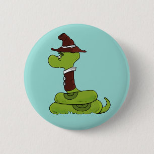Bóton Redondo 5.08cm Sr. Wiggly Botão Anaconda Pinback