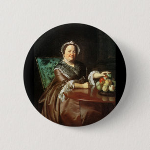 Bóton Redondo 5.08cm Sra. Ezekial Goldthwait, por John Singleton Copley