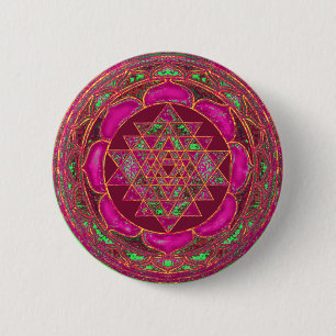 Bóton Redondo 5.08cm Sri Lanca Yantra Mandala