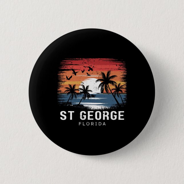 Bóton Redondo 5.08cm St George Flórida Surfe Surfista  (Frente)