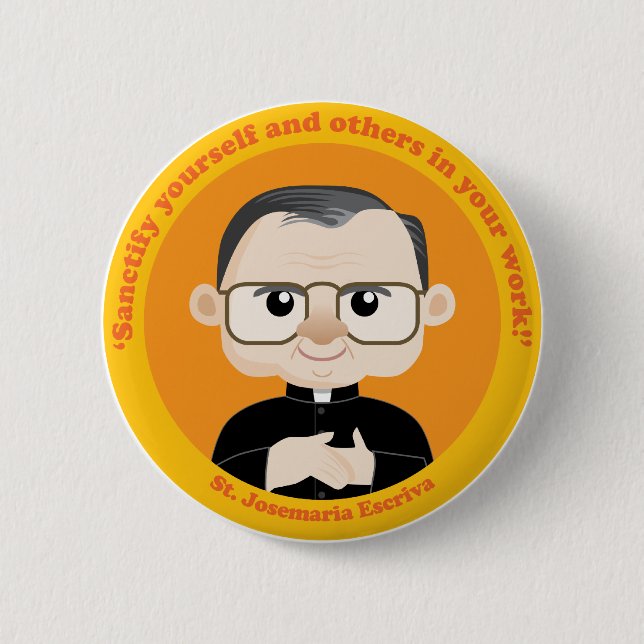 Bóton Redondo 5.08cm St. Josemaria Escriva (Frente)