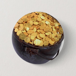 Bóton Redondo 5.08cm St Patrick & - pote de ouro