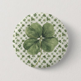 Bóton Redondo 5.08cm  St Patrick's Day Four Leaf Clover 