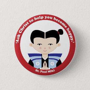Bóton Redondo 5.08cm St Paul Miki