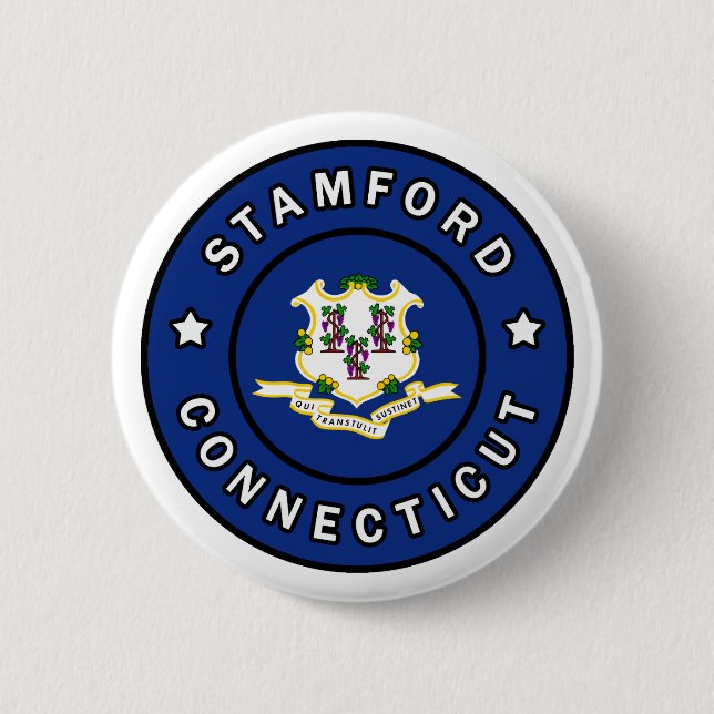 Bóton Redondo 5.08cm Stamford Connecticut (Frente)