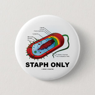 Bóton Redondo 5.08cm Staph somente (humor da medicina da saúde do