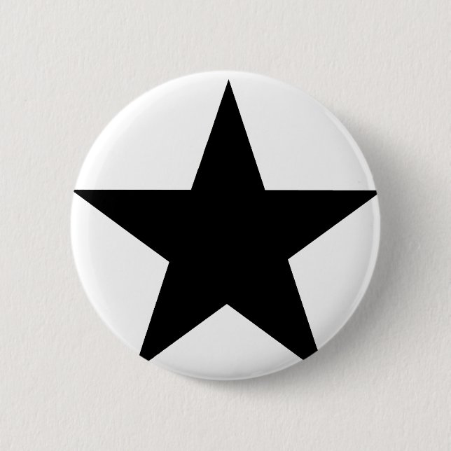 Bóton Redondo 5.08cm Star Black O MUSEUM Zazzle Dons (Frente)
