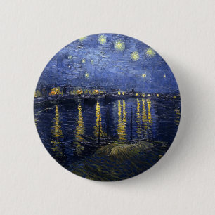 Bóton Redondo 5.08cm Starry Night Over the Rhône