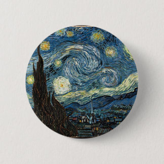 Bóton Redondo 5.08cm Starry Night por Vincent Van Gogh