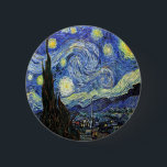 Bóton Redondo 5.08cm Starry Night Por Vincent Van Gogh 1889<br><div class="desc">Tanto quanto sei,  estas imagens estão em dominio público e acreditam ser livres de usar sem restrições nos EUA. 
 Por favor,  entre em contato comigo se você descobrir que nenhuma dessas imagens está no Dominio público.</div>